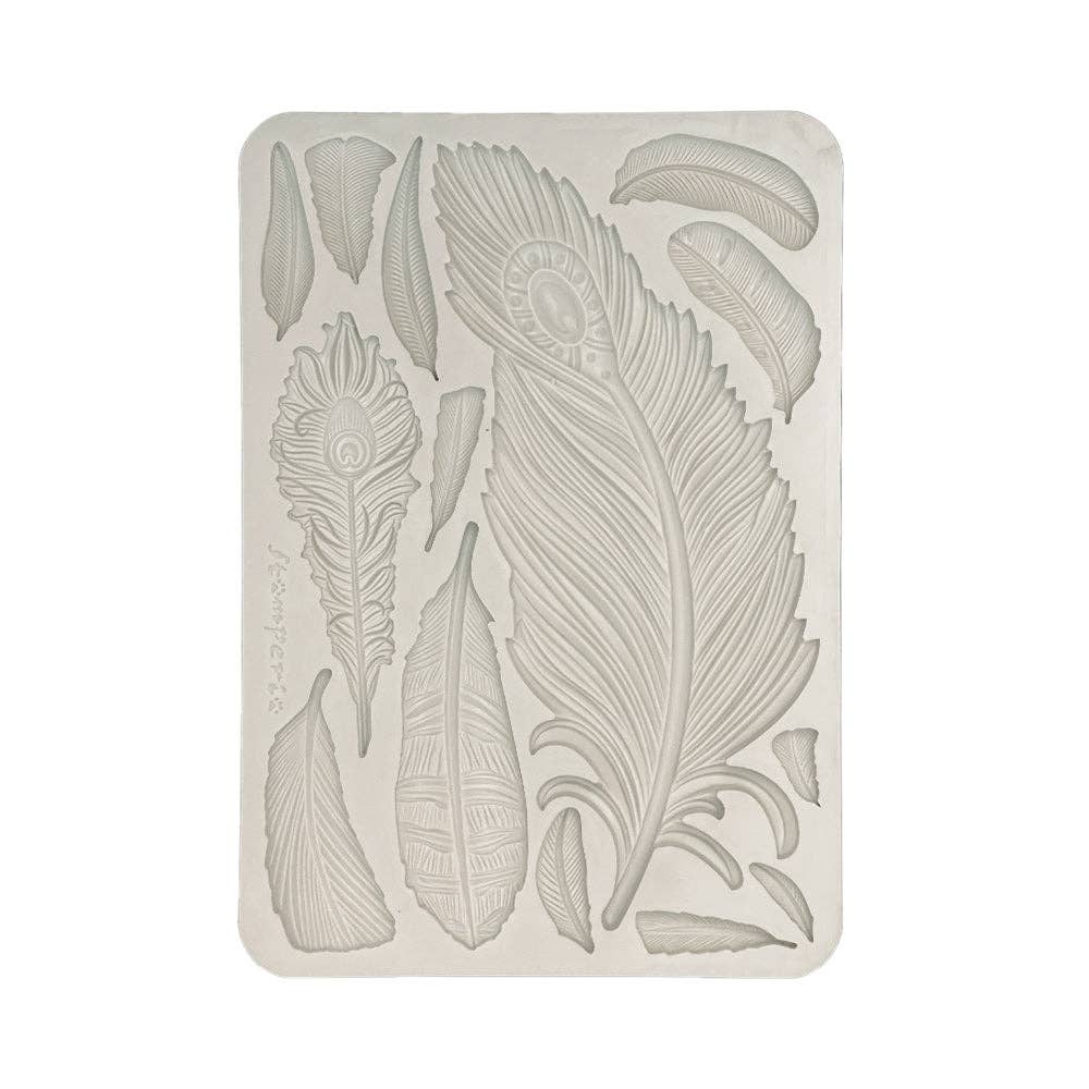 Ninnys Napkins - Wholesale Craft Supplies - Stamperia Silicon Mould A5 - Masquerade Feathers