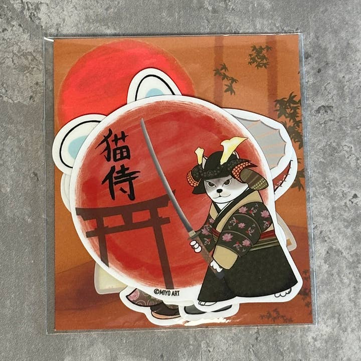 Ben-E & Friends Vinyl Sticker Set of 6 for wholesale by Miyo Art Design