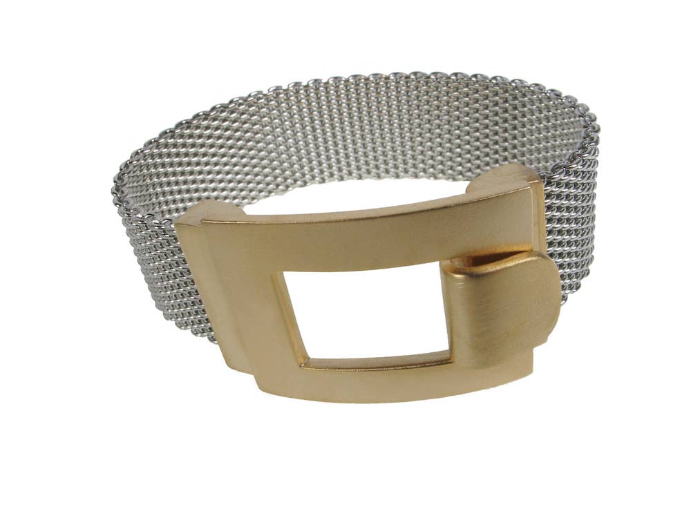 Erica Zap Designs - Wholesale Bangle Bracelet - Flat Mesh Bracelet with Square Hook Clasp2