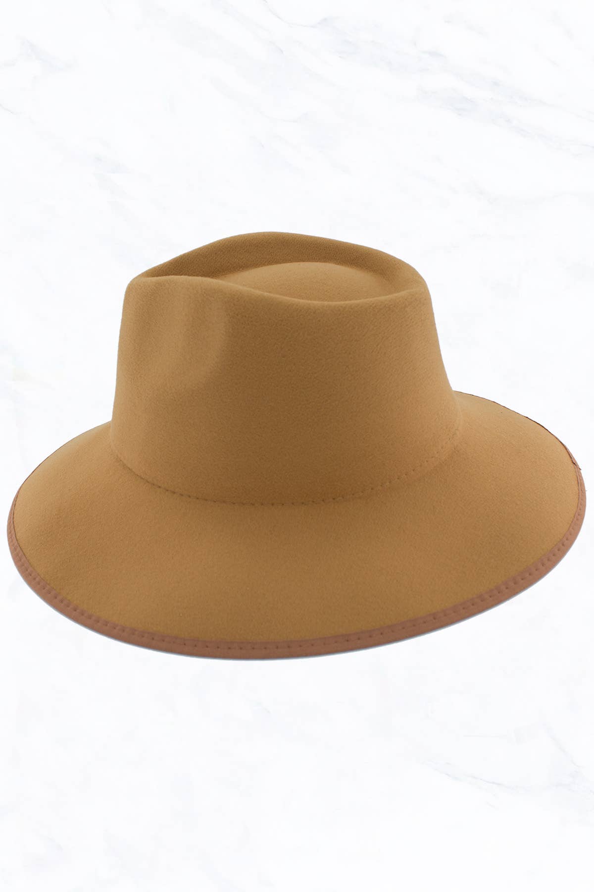 Suzie Q USA - Wholesale Fedora - Women's - Wrap of Edge Teardrop Shape Top Big Brim Hat7