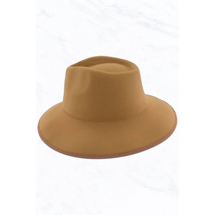 Suzie Q USA - Wholesale Fedora - Women's - Wrap of Edge Teardrop Shape Top Big Brim Hat7