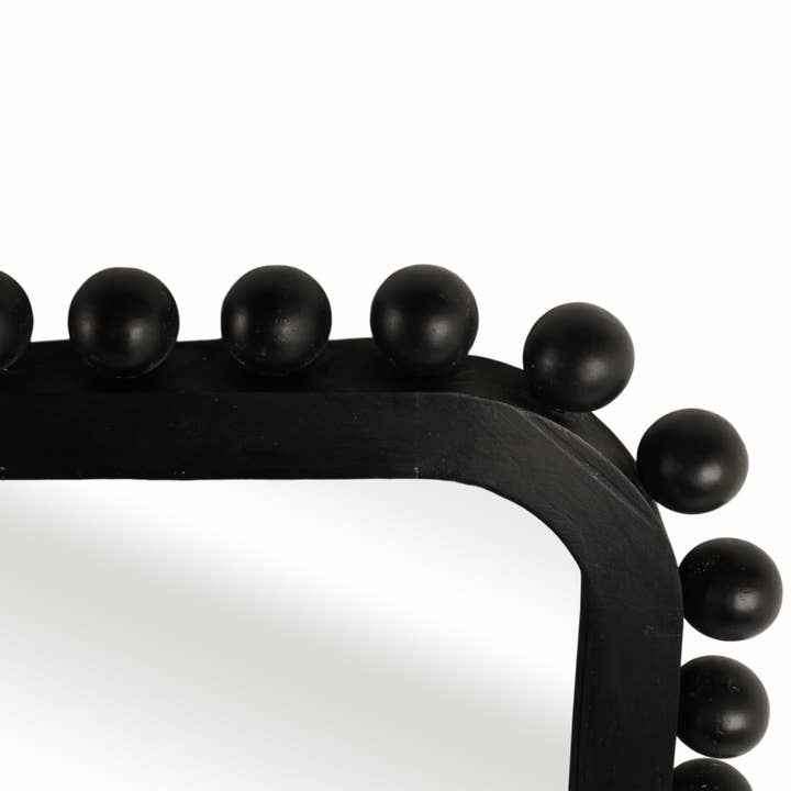 Sagebrook Home - Wholesale Wall Mirror - 23x45 in. Black Wood Knobby Rectangular Mirror8