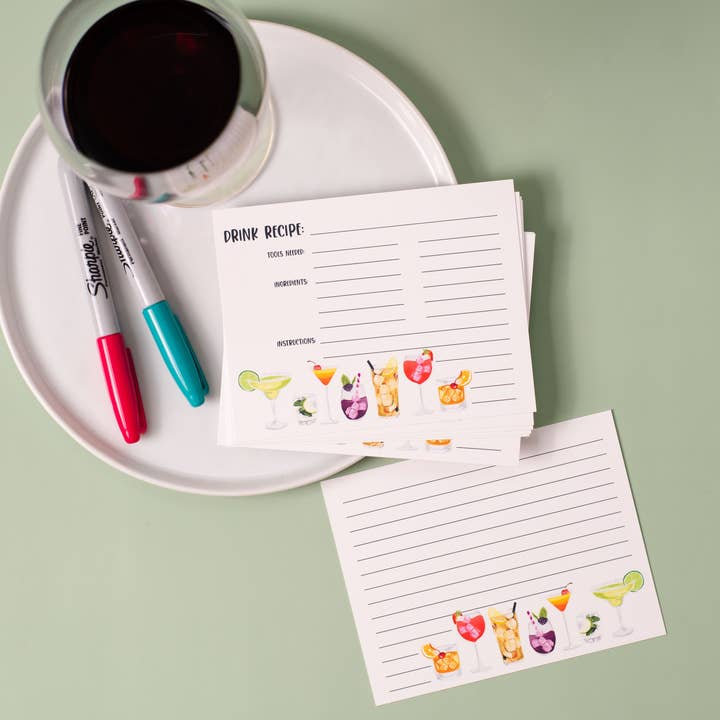 Jaybee Design – Großhandel Rezeptkarten – Rezeptkarten für Getränke, 8 Stück1