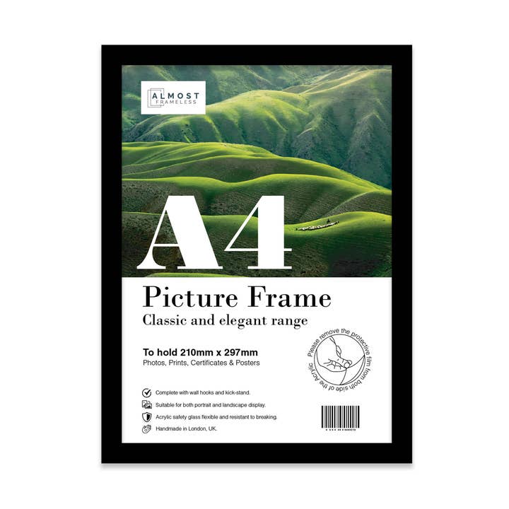 Black A4 Picture Frame for wholesale by WholesaleFrames.co.uk