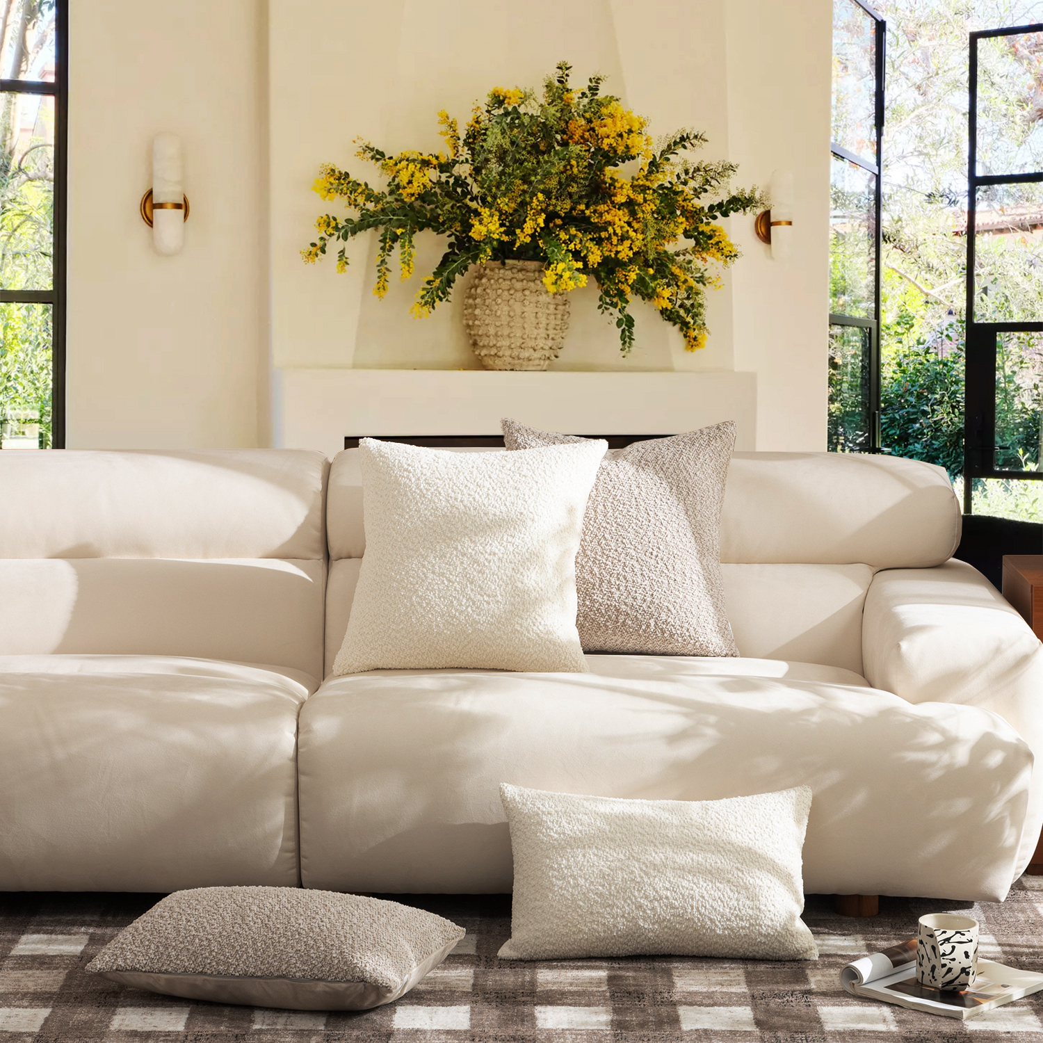 Fennco Styles - Wholesale Throw/Decorative Pillow - Textured Bouclé-Style Throw Pillow4