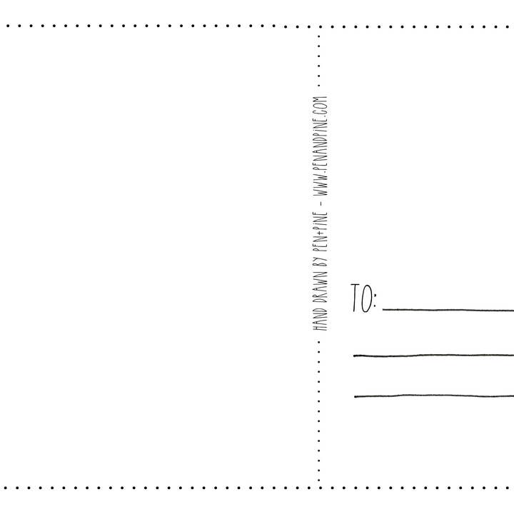 Pen+Pine - Wholesale Postcard - Bigfoot Postcard1