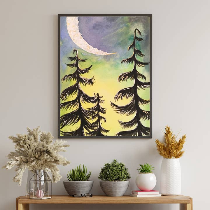 Whimsy Trees art print for wholesale by Artist Makara Thach Sernett