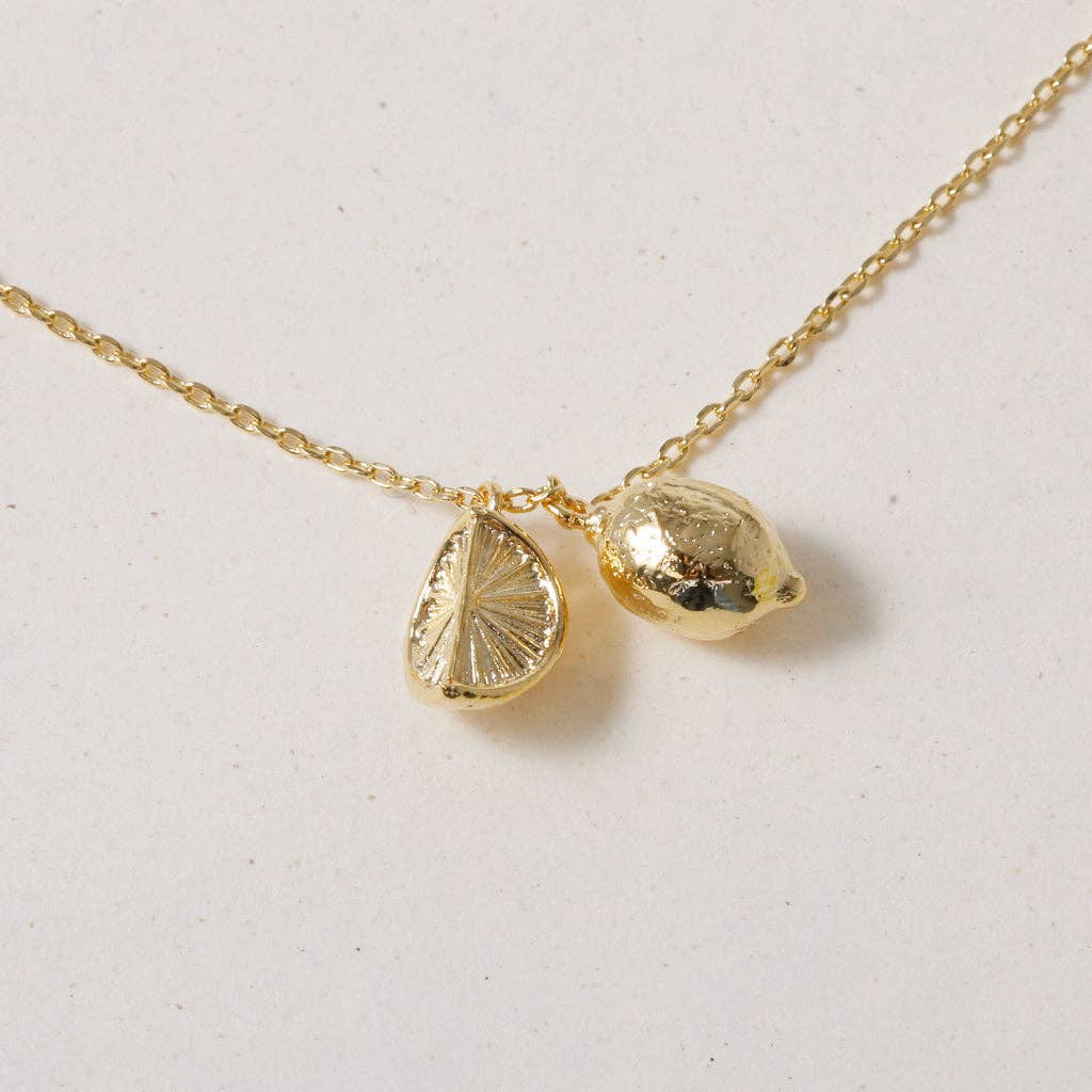 INKI STUDIO - Wholesale Pendant/Charm Necklace - Zesty Lemon Drop, Necklace1