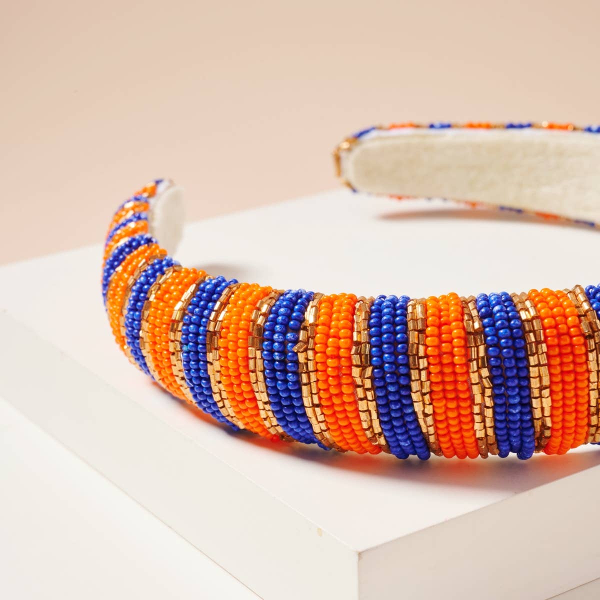 Frem - Wholesale Fashion Headband - Women's - Game Day Color Block Seed Bead Headband12