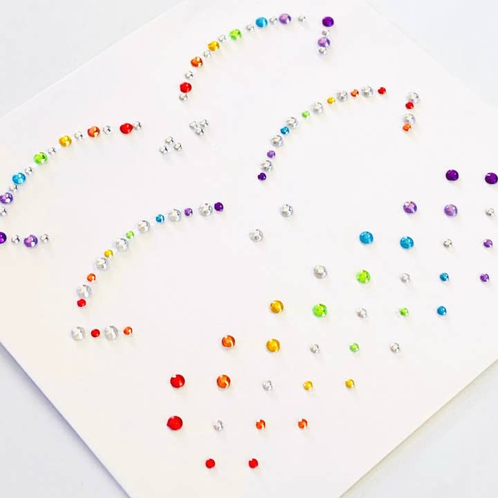 Lunautics - Vendita all'ingrosso Glitter/Illuminante corpo - Proud AF - Adesivi per viso e occhi con pieghe tagliate ad arcobaleno1