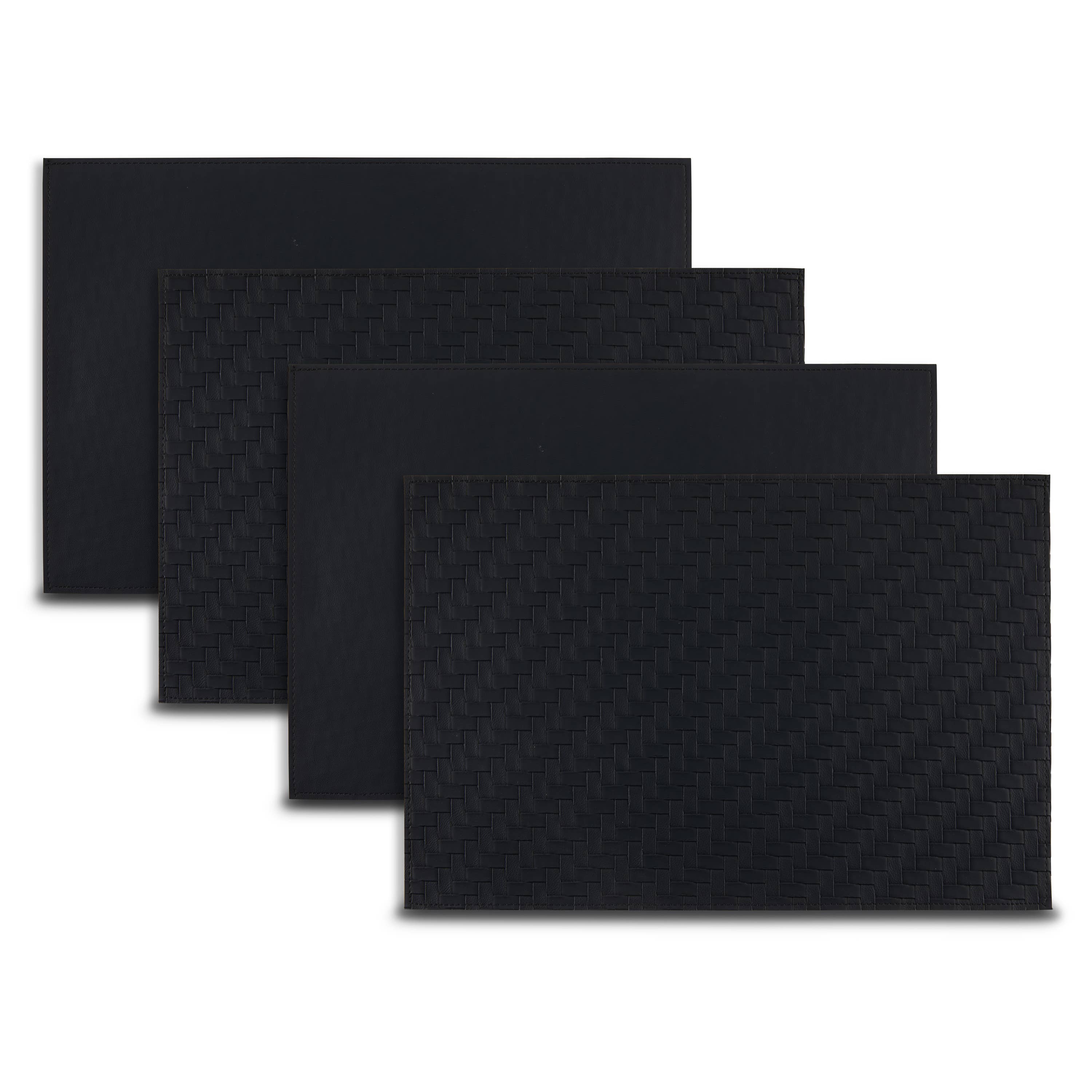 Ala Carte (By Dainty Home) - Vente Sets de table - Ensemble de 4 sets de table réversibles en cuir vegan Lausanne 30x45 cm0