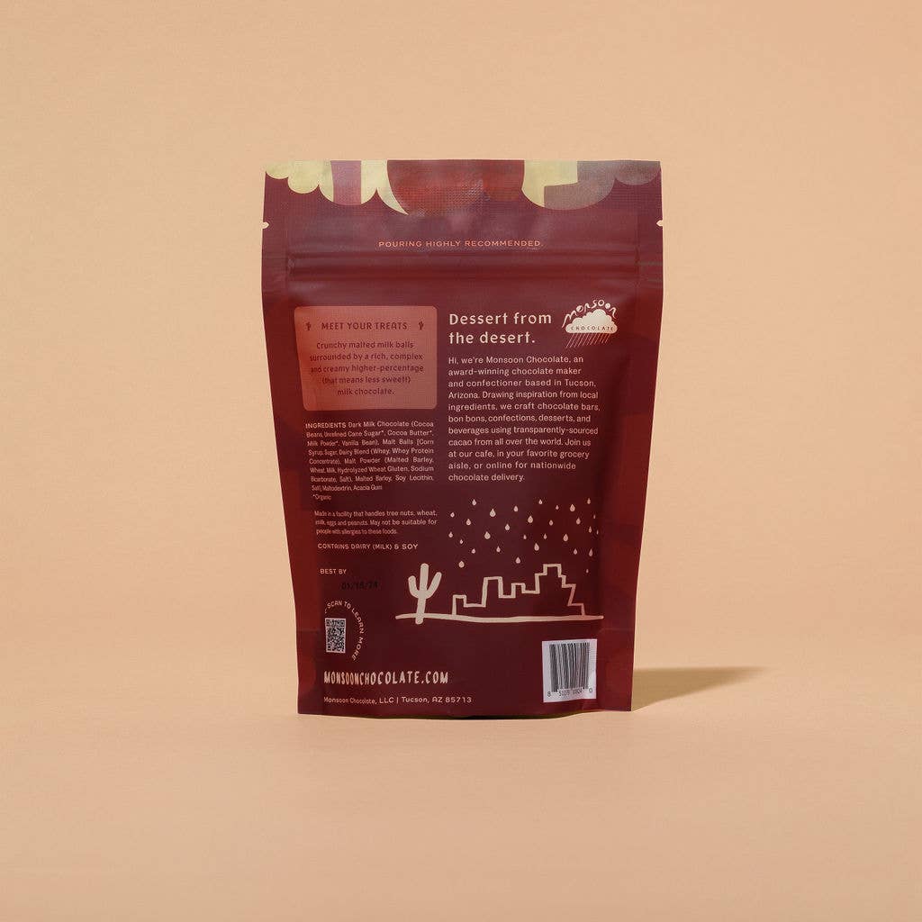 Monsoon Chocolate - Wholesale Chocolate Covered Sweets - Monsoon Malt Balls Covered in Dark Milk Chocolate, 130g3