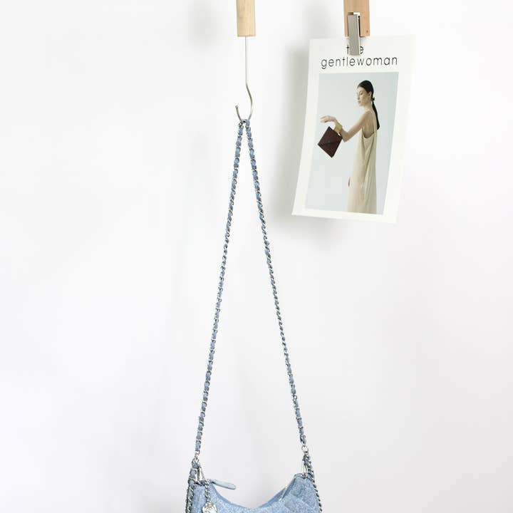 Blue A2406HK13738 - DENIM DELIGHT CRESCENT BAG for wholesale on Faire