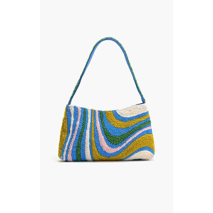 America & Beyond - Wholesale Shoulder Bag - Women's - Oceanic Waveform Shoulder Bag