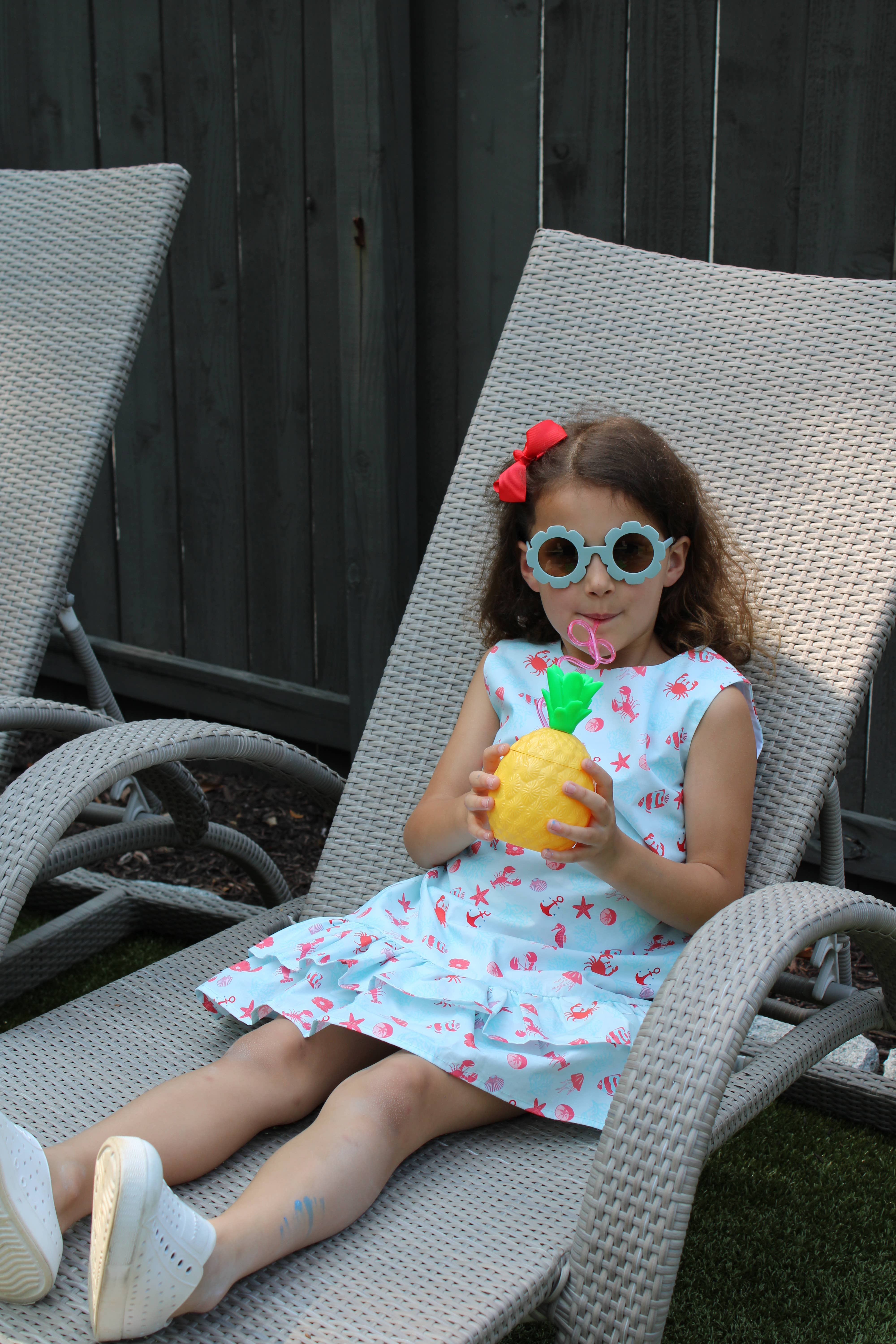 Minna - Wholesale Dress - Kids - Drop waist Dress - Summertime at the Cape Sea Creatures20