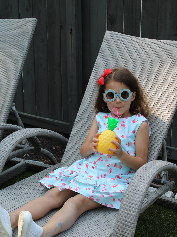 Minna - Wholesale Dress - Kids - Drop waist Dress - Summertime at the Cape Sea Creatures20