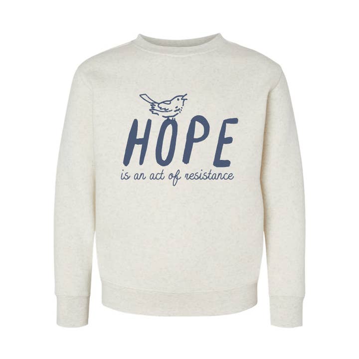 Hope is Resistance Kids Crewneck for wholesale by The Communitee Project