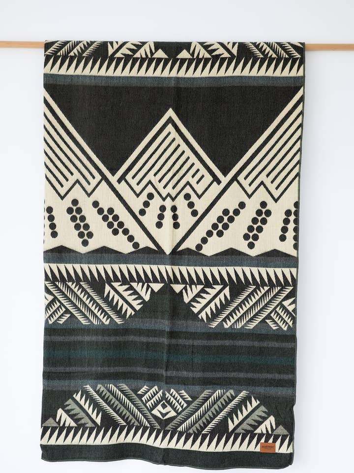 Mountain Flakes Queen Blanket - Tundra for wholesale by Heartprint Threads