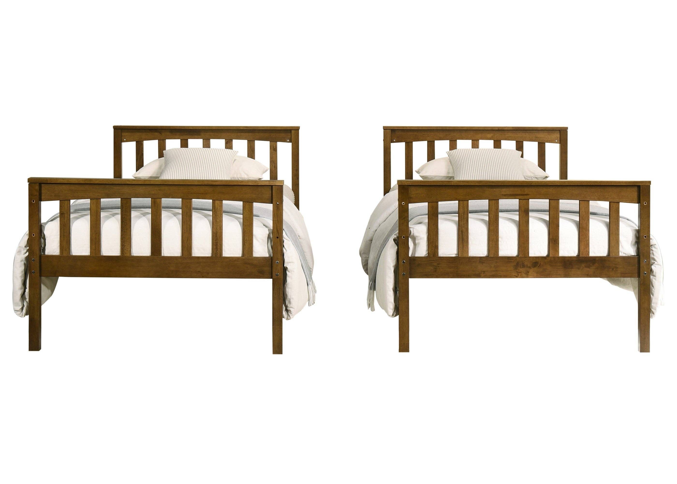 Home Design - Wholesale Bed - Kids & Baby - Home Design Ames Twin Over Twin Solid Wood Standard Bunk Bed Frame17