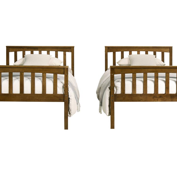 Home Design - Wholesale Bed - Kids & Baby - Home Design Ames Twin Over Twin Solid Wood Standard Bunk Bed Frame17