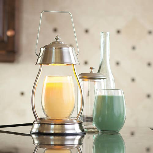 Candle Warmers Etc. Duftlampen & Kerzen - Wholesale Wax Warmer - CANDLE WARMERS® HURRICANE lantern for scented candles brush nickel