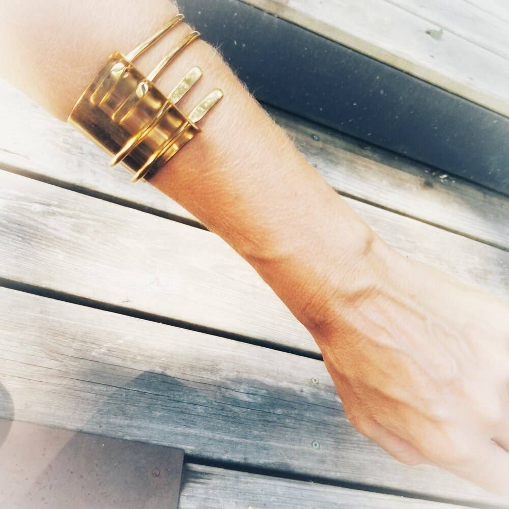 Bisjoux - Vendita all'ingrosso Bracciale a polsino - Bracciale in ottone astratto Balance Cuff1