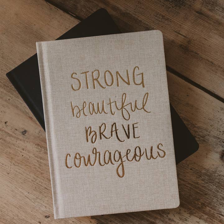 Sweet Water Decor - Wholesale Journal/Diary - Strong Beautiful Brave Courageous Fabric Journal - Gifts3