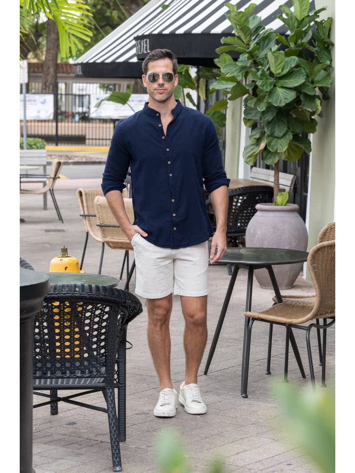 Cotton Natural - Wholesale Button Down Shirt - Men's - Luigi Shirt2