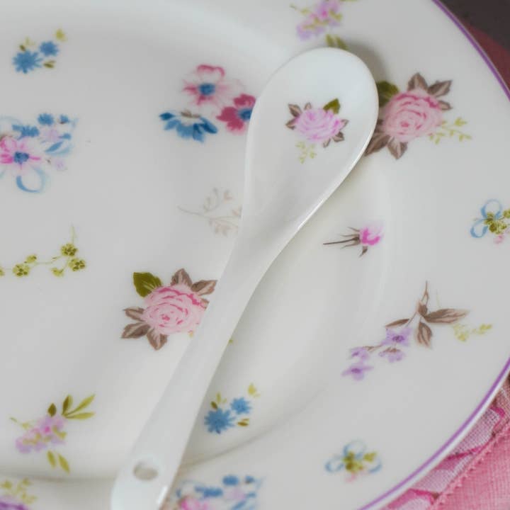 Porcelain spoon Flora 13 cm Isabelle Rose for wholesale by Isabelle Rose