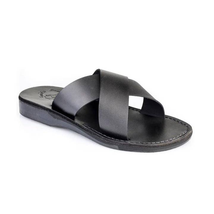Elan - Sandália de couro | Preto por atacado de Jerusalem Sandals