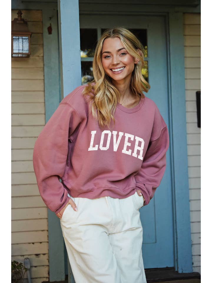 OAT COLLECTIVE - Wholesale Graphic Sweatshirt - Women's - LOVER Mid Graphic Sweatshirt