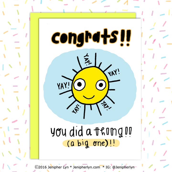 Congrats Funny - Cartão por atacado de Jenipher Lyn / Nightly Doodles