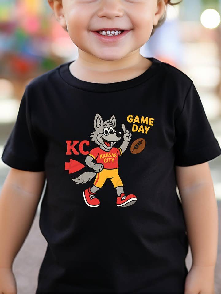 Game Day KC Wolf Youth T-shirt for wholesale by GritNGraceGirlCo