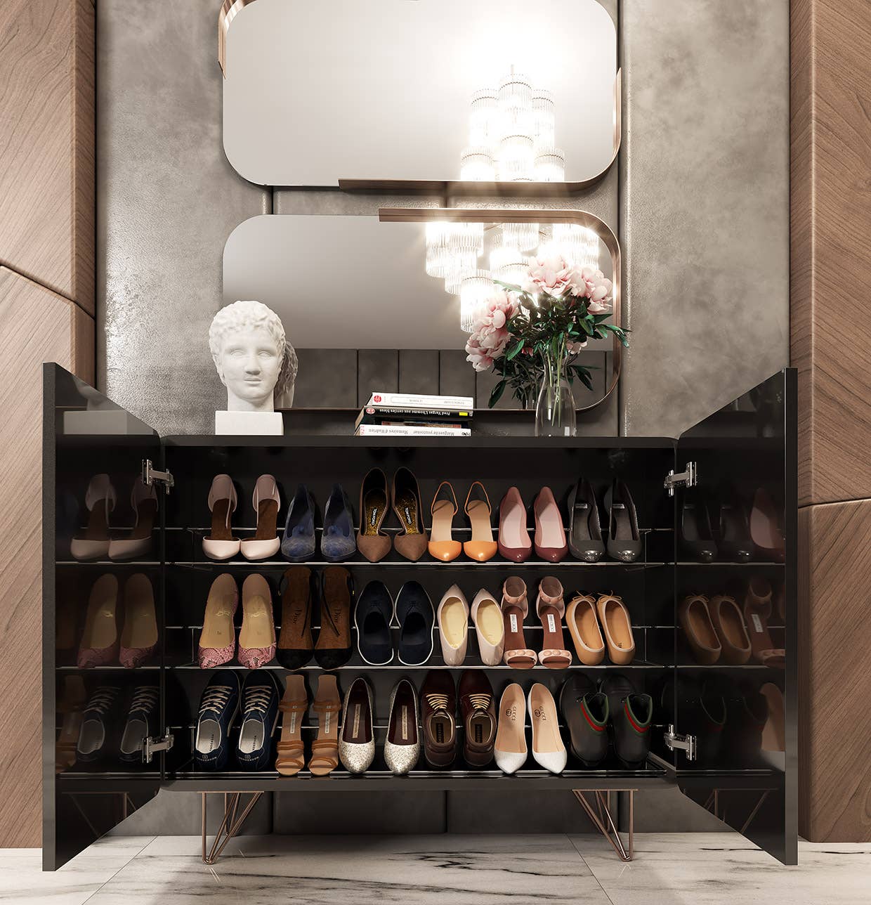 BLANK UNIQUE SHOE CABINET 54700 for wholesale on Faire1