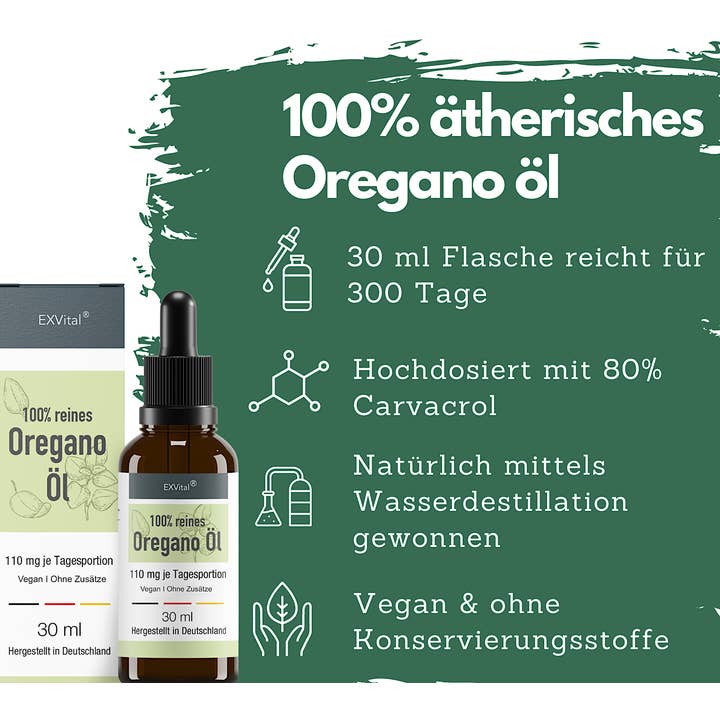 EXVital - Vente Supplément oral/vitamine - Huile d'origan avec 80 % de carvacrol2