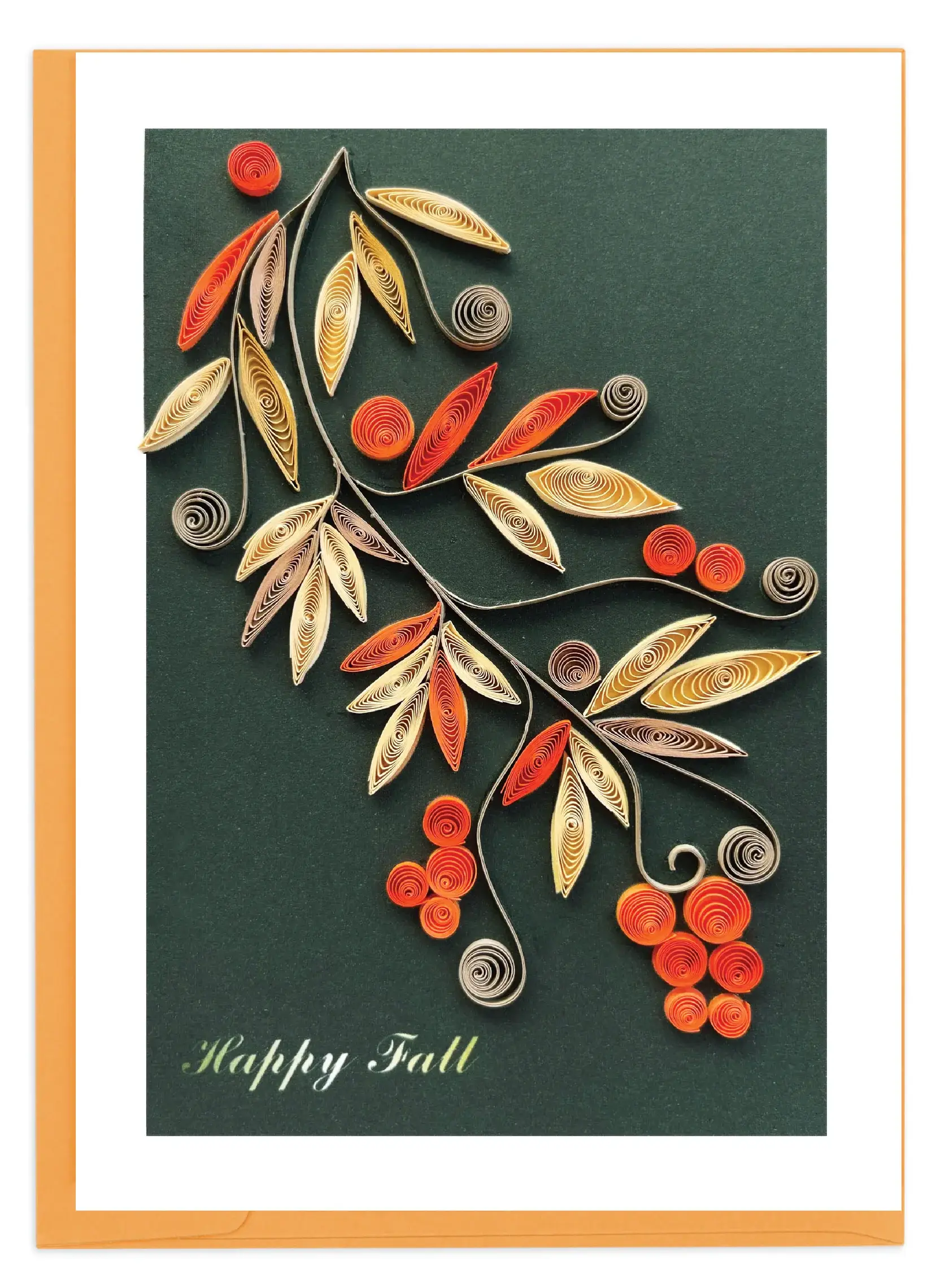 NIQUEA.D - Wholesale Thanksgiving Card - Quilling Branch with Leaves Thanksgiving Card1