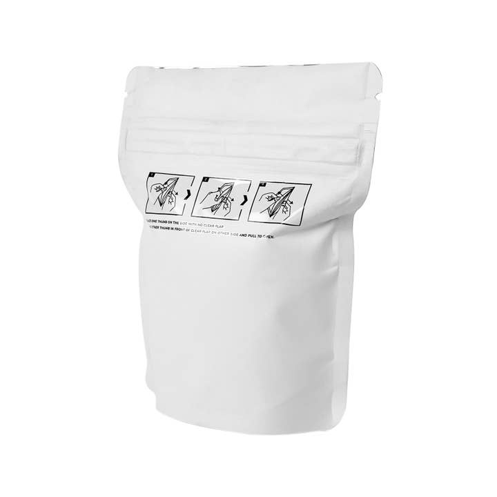 Human Objects® - Wholesale Cellophane Bag - 1/8 Ounce Child Resistant Bags White/Clear 4"x5"+2"