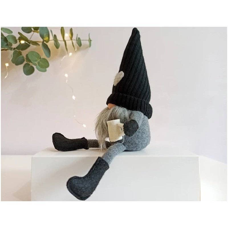 UZ Wholesale Store - Venta al por mayor Decoración navideña - Adornos navideños de muñeca enana sentada con piernas largas tejidas sin rostro, 1 unidad5