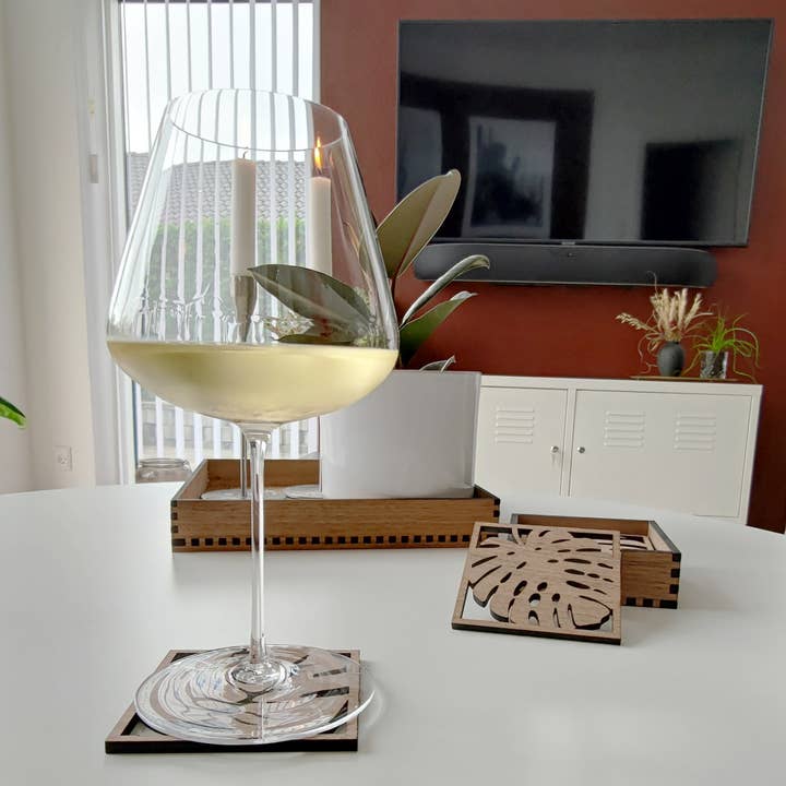 6 peças. Base para Copos Holy Monstera incl. suporte por atacado de Treend