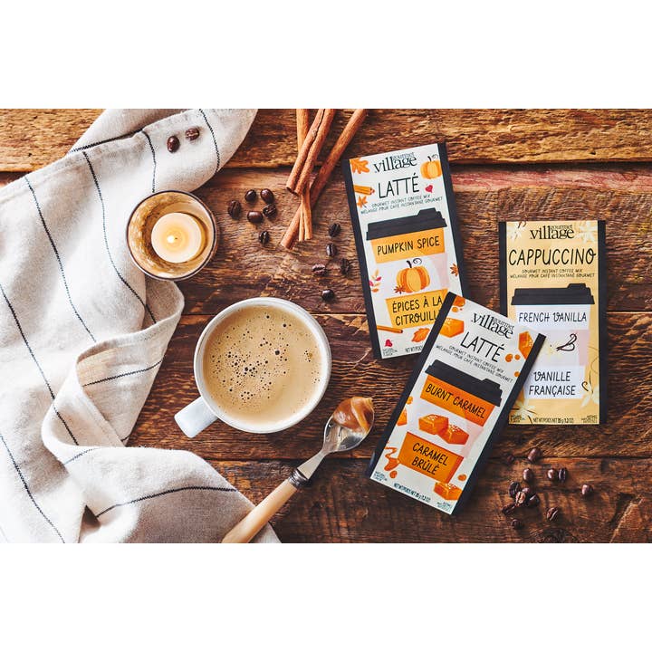 Gourmet Du Village - Wholesale Instant Coffee/Espresso - Bulk Mini Burnt Caramel Latte - Instant Coffee