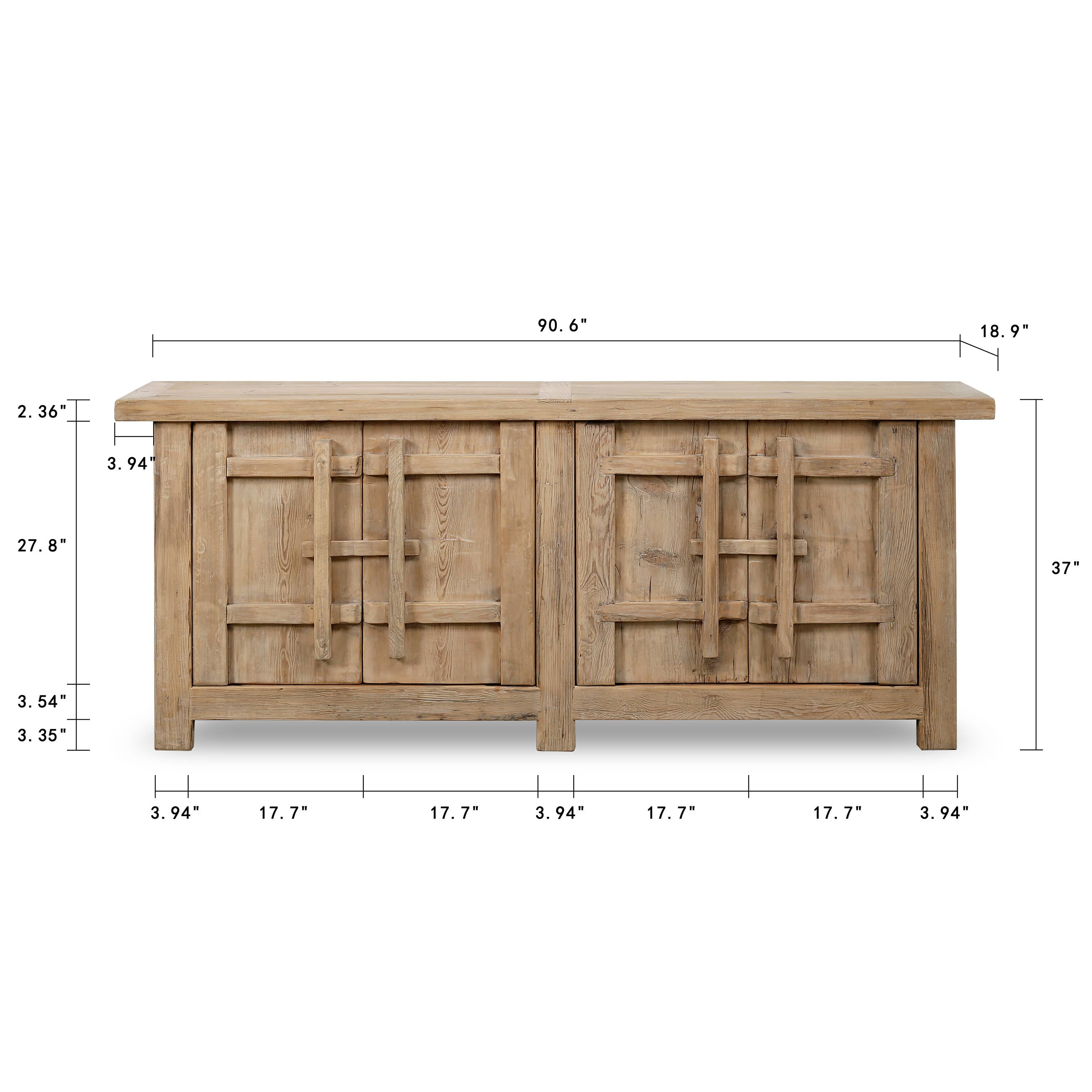 Lily's Living Inc. – wholesale Sideboard – Amalfi Patrician Solid Pine Sideboard - Reclaimed Wood
3