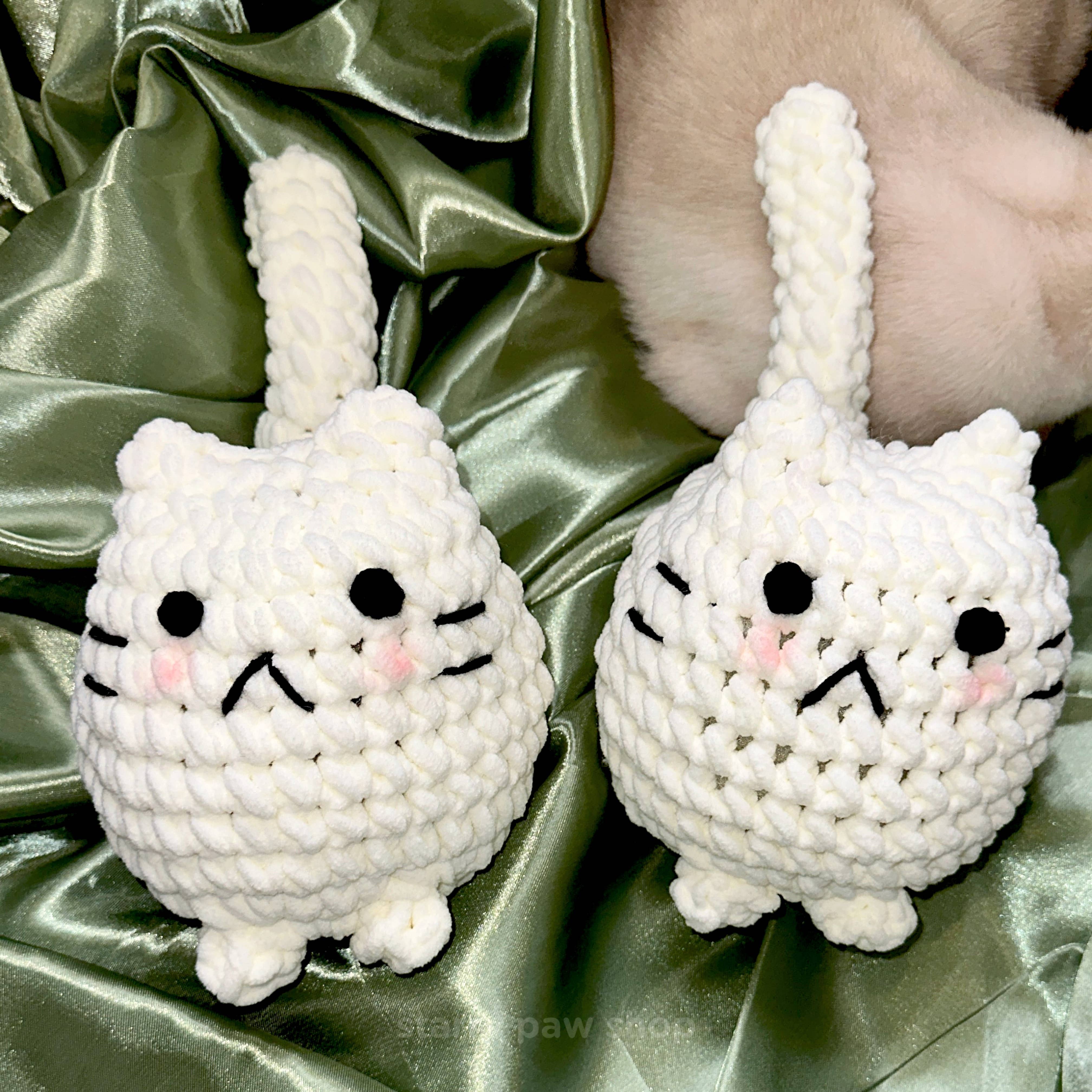 Starry Paw Shop - Wholesale Stuffed/Plush Toy - Kids & Baby - Cute Fat Crochet Cat | 4 Colors Large 8x10" No plastic parts8