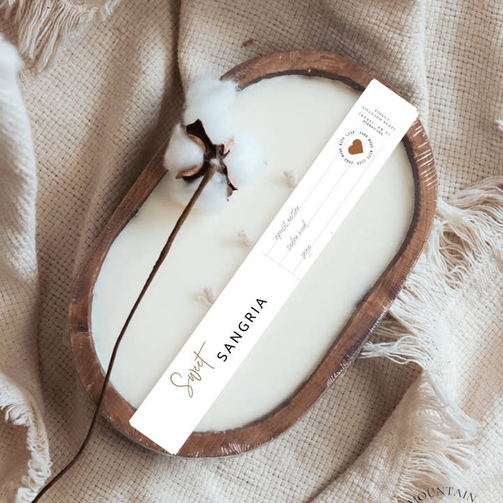 Cuenco para masa de madera natural de 3 mechas Sweet Sangria para venta al por mayor de Cedar Mountain Candle