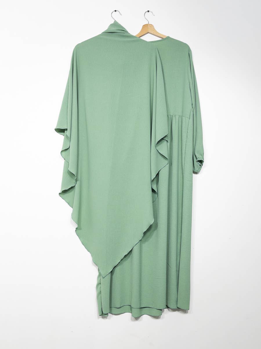 IDEAL OUTFIT - Wholesale Kaftan - Dames - 2-delige khimar en abaya set in jazzstijl ref:e2326+2501jazz37