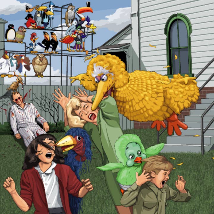 Jim'll Paint It - The Birds 115 - Biglietto d’Auguri per la vendita all'ingrosso da parte di Lesser Spotted Images Ltd