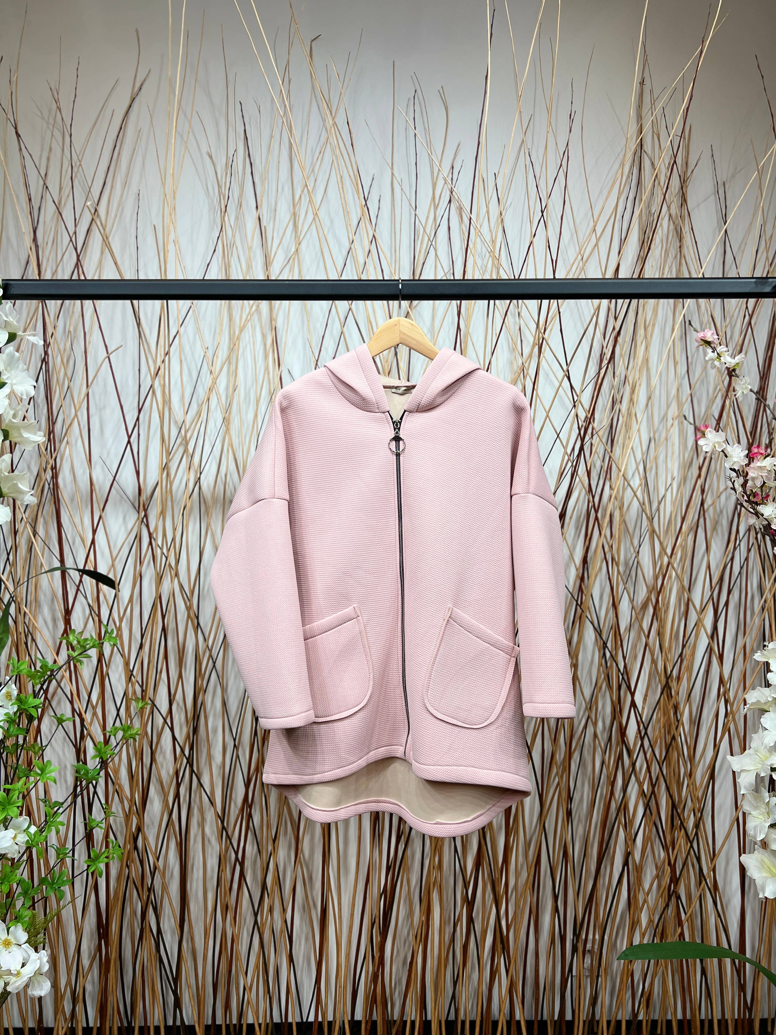 L'Emotion - Wholesale Hoodie - Women's - Neoprene Embossed Material Zip-Up Hoodie1