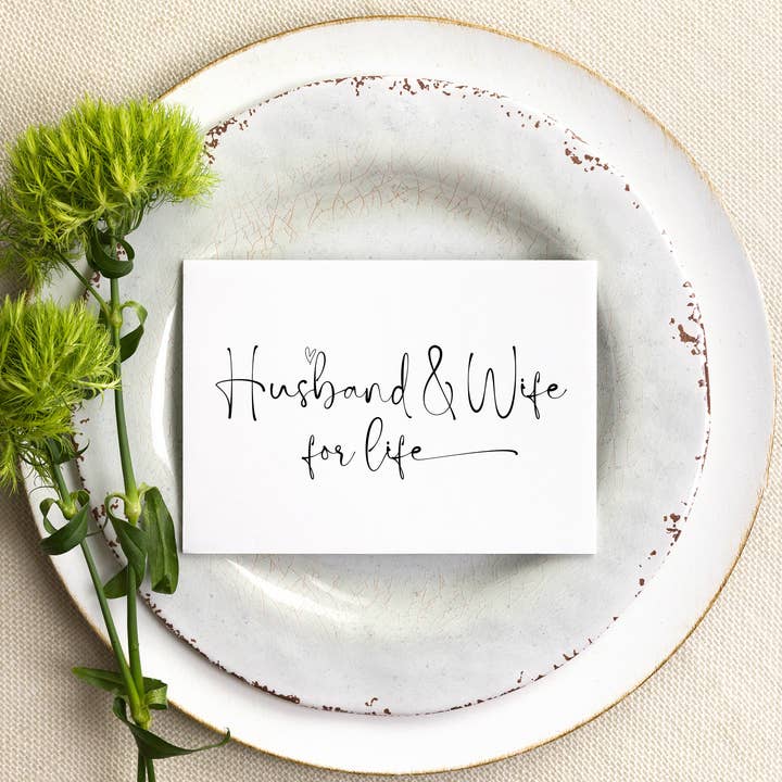 Wedding Engagement Congratulations Card Husband Wife Life for wholesale by Coco Press