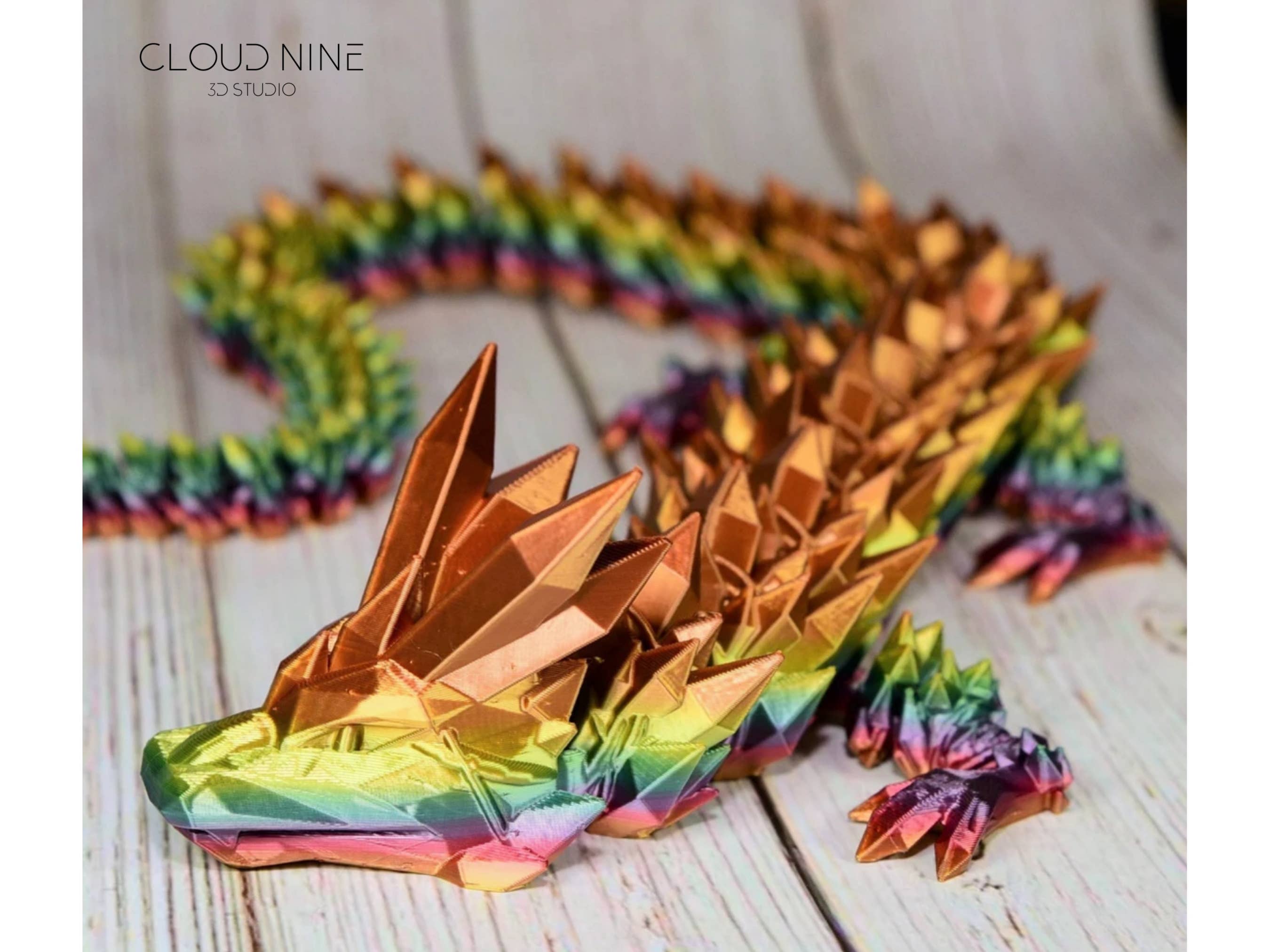 Cloud Nine 3d Studio - Wholesale Fidget Toy - Kids - Articulated Crystal Dragon, Fidget Toy, Dragon Lover Gift2