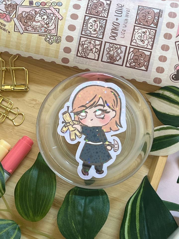 Jujutsu High Kugisaki Aufkleber für den Großhandel von Peony Lee Art