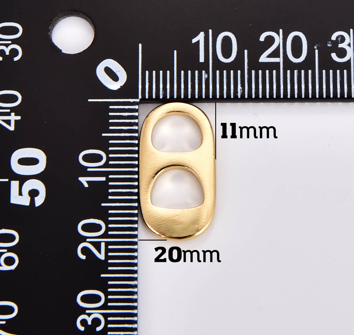 Beads Creation - Wholesale Individual Charm/Pendant - Gold Filled Soda Pop Tab Charm, Soda Pull-Tab Pendant CP12943